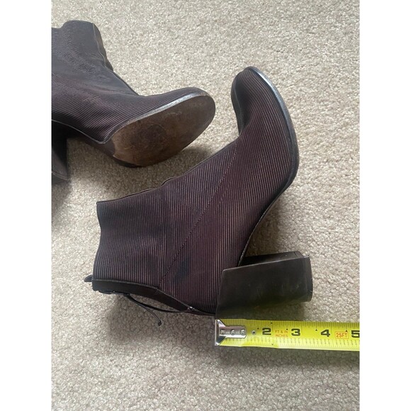 Donald J. Pilner Brown/Maroon Heeled Boots Size 6.5 Made in Spain - Picture 9 of 12